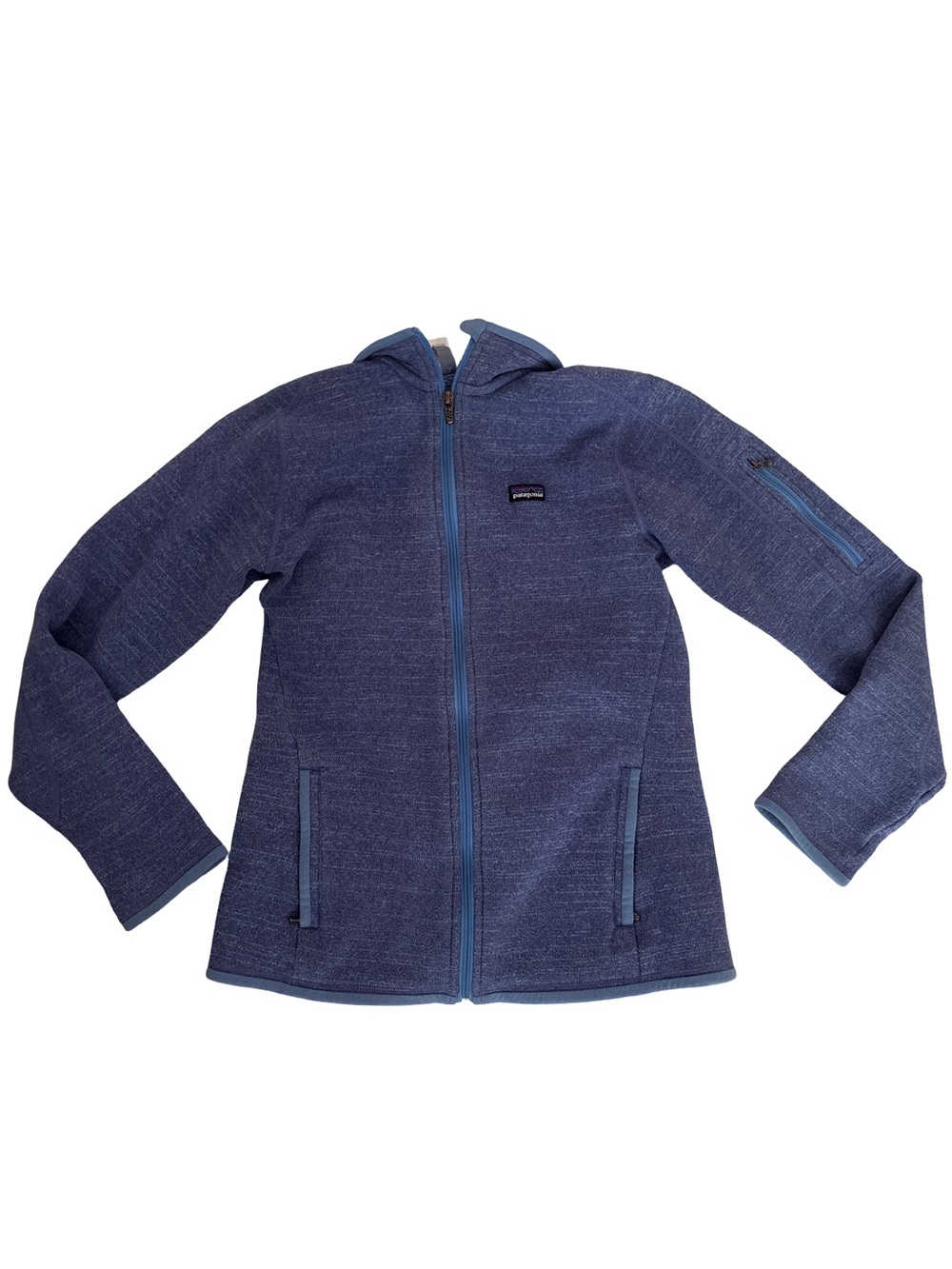 Patagonia Heathered Navy Full-Zip Hooded Jacket